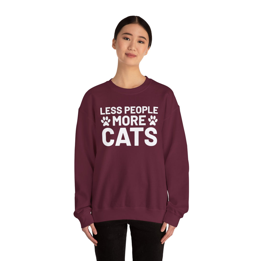 Less People More Cats Crewneck Sweatshirt