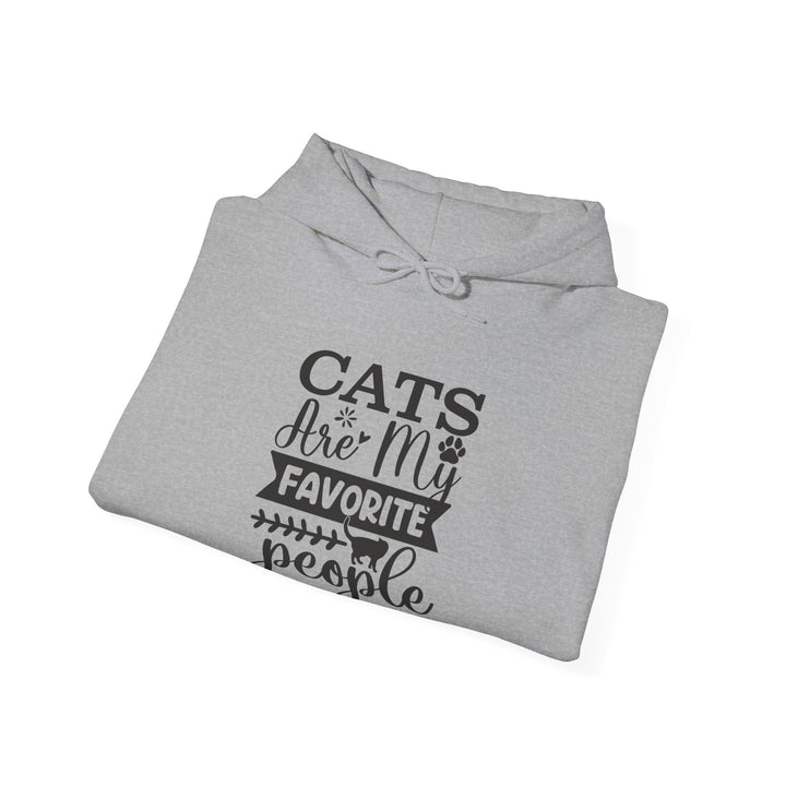 Cats Are My Favorite People Hooded Sweatshirt