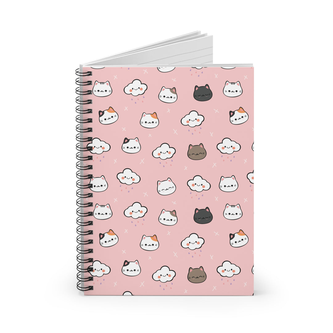 Rain Cloud Kitty Spiral Notebook
