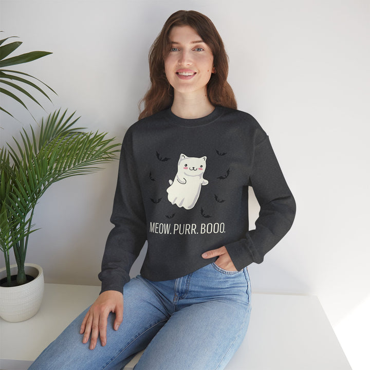 Meow. Purr. Boo. Unisex Crewneck Sweatshirt