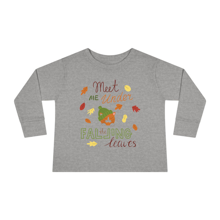 Falling Leaves Kitty Toddler Long Sleeve Tee