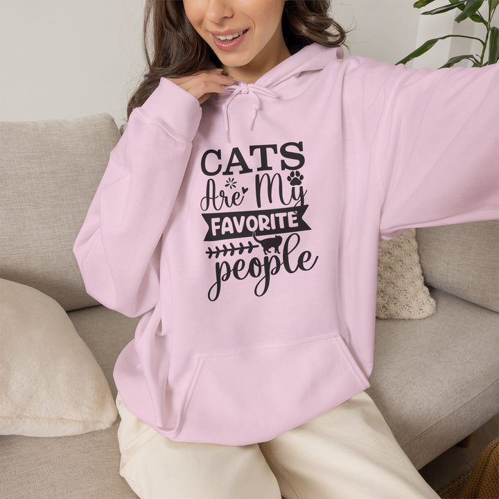 Cats Are My Favorite People Hooded Sweatshirt