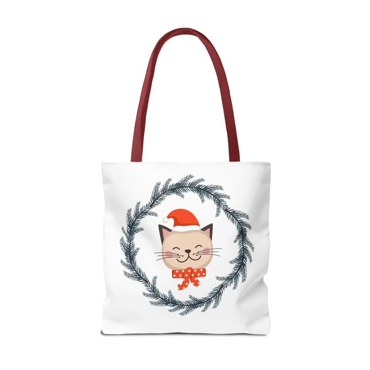 Vintage Christmas Cat Tote Bag