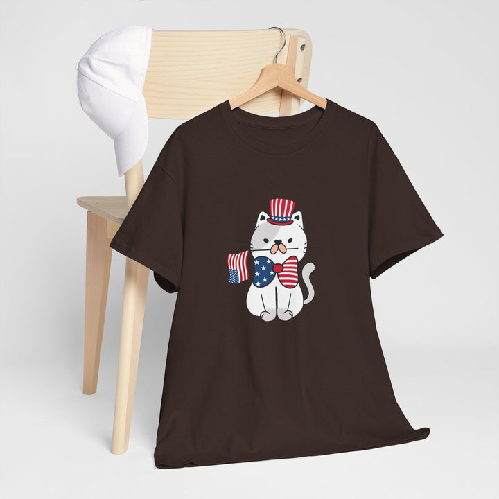 Patriotic Cat Cotton Tee