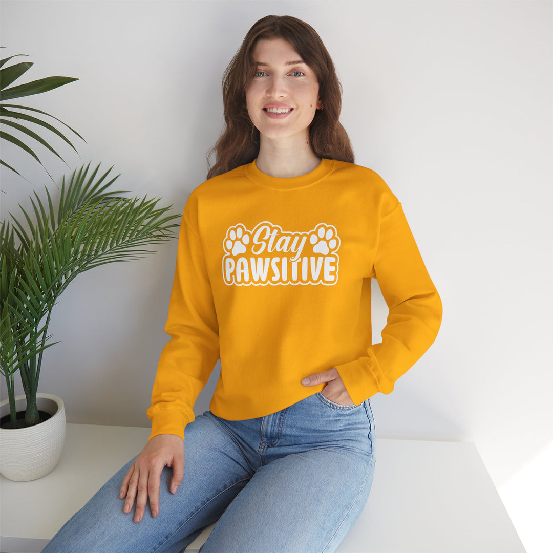 Stay Pawsitive Unisex Crewneck Sweatshirt