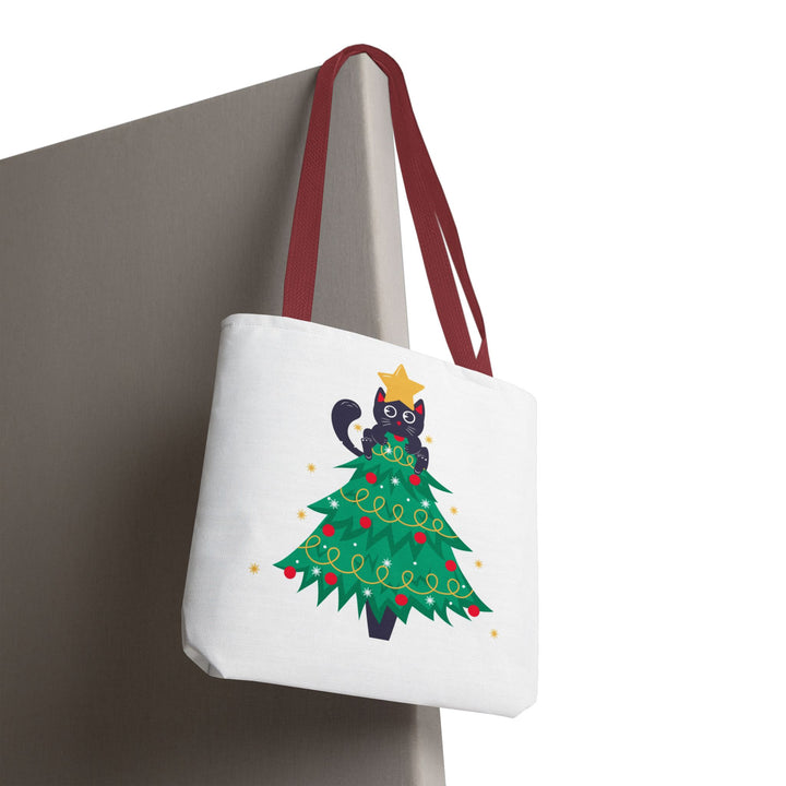 Cat Christmas Tree Tote Bag
