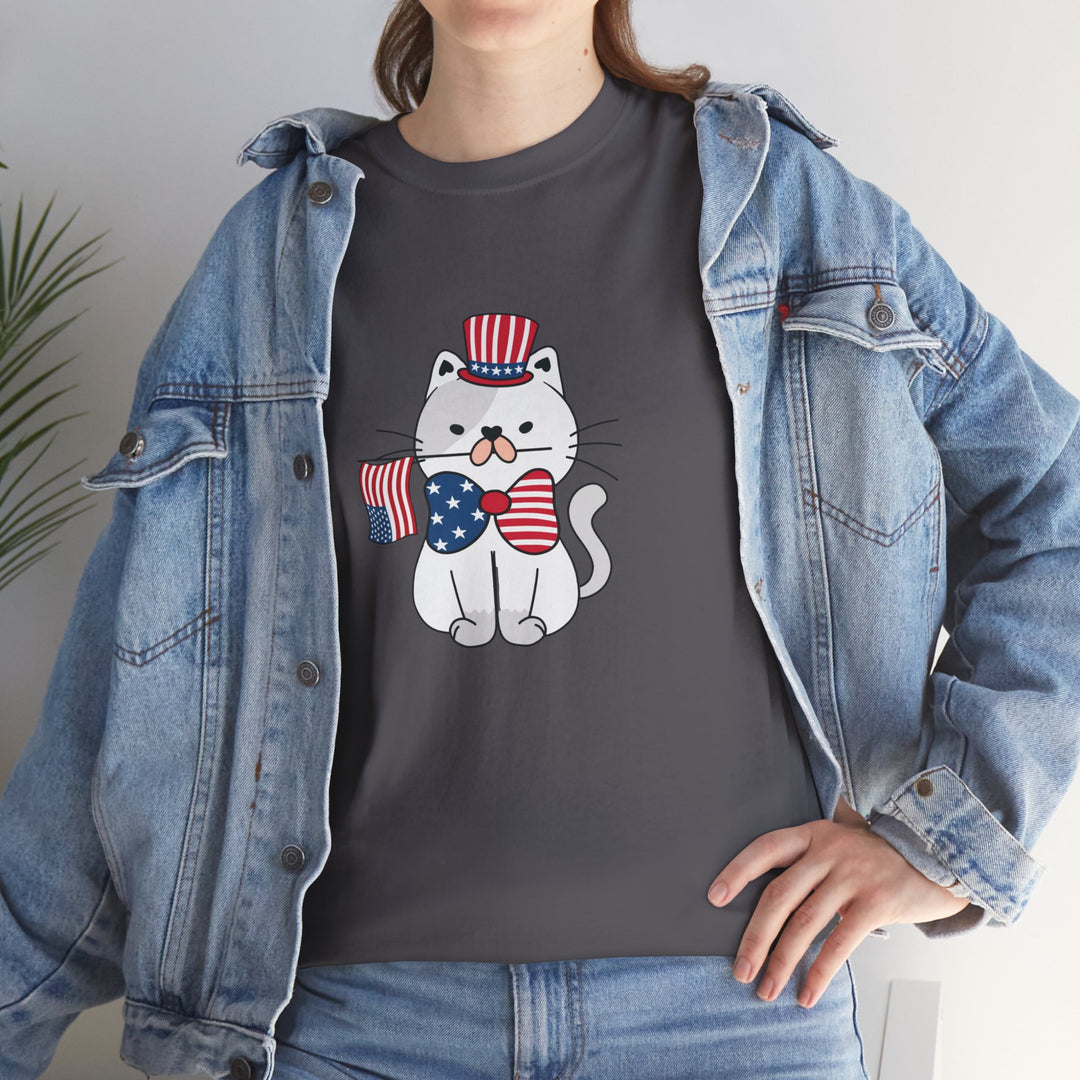 Patriotic Cat Cotton Tee