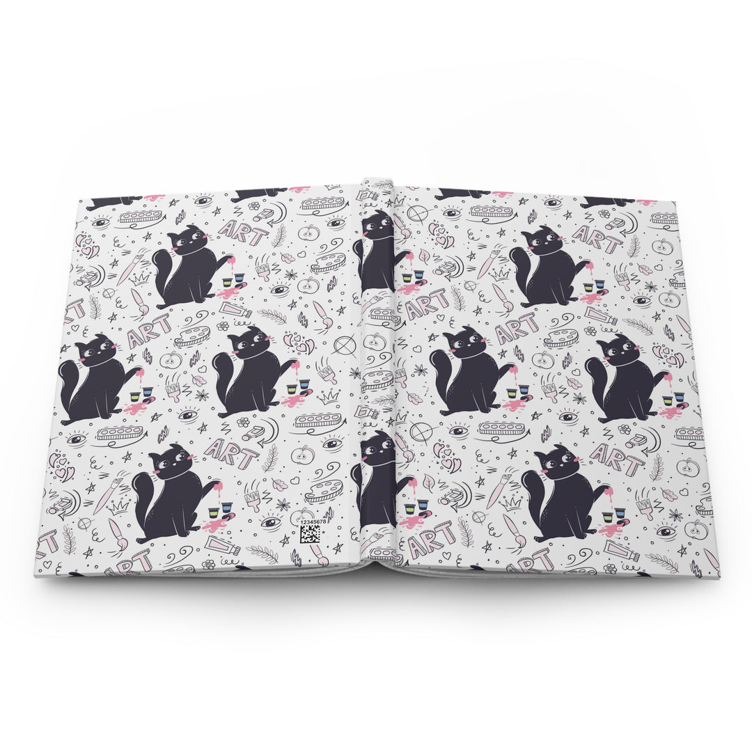 Art Lover Cat Hardcover Journal