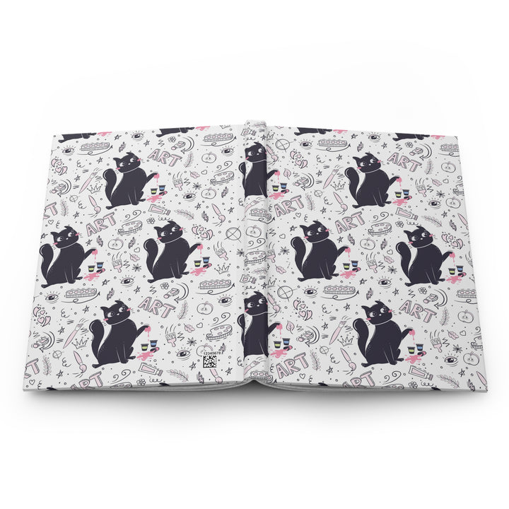 Art Lover Cat Hardcover Journal