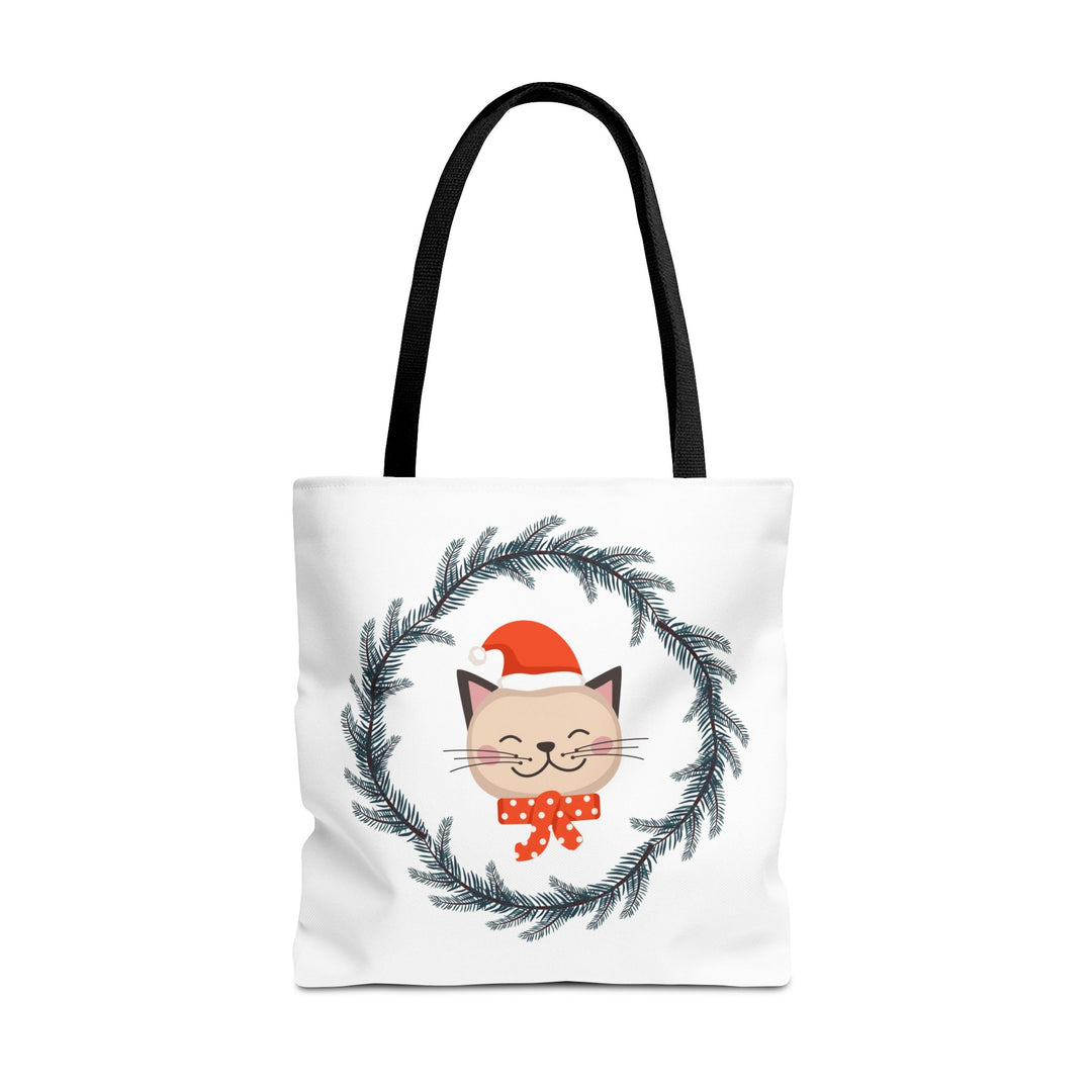 Vintage Christmas Cat Tote Bag