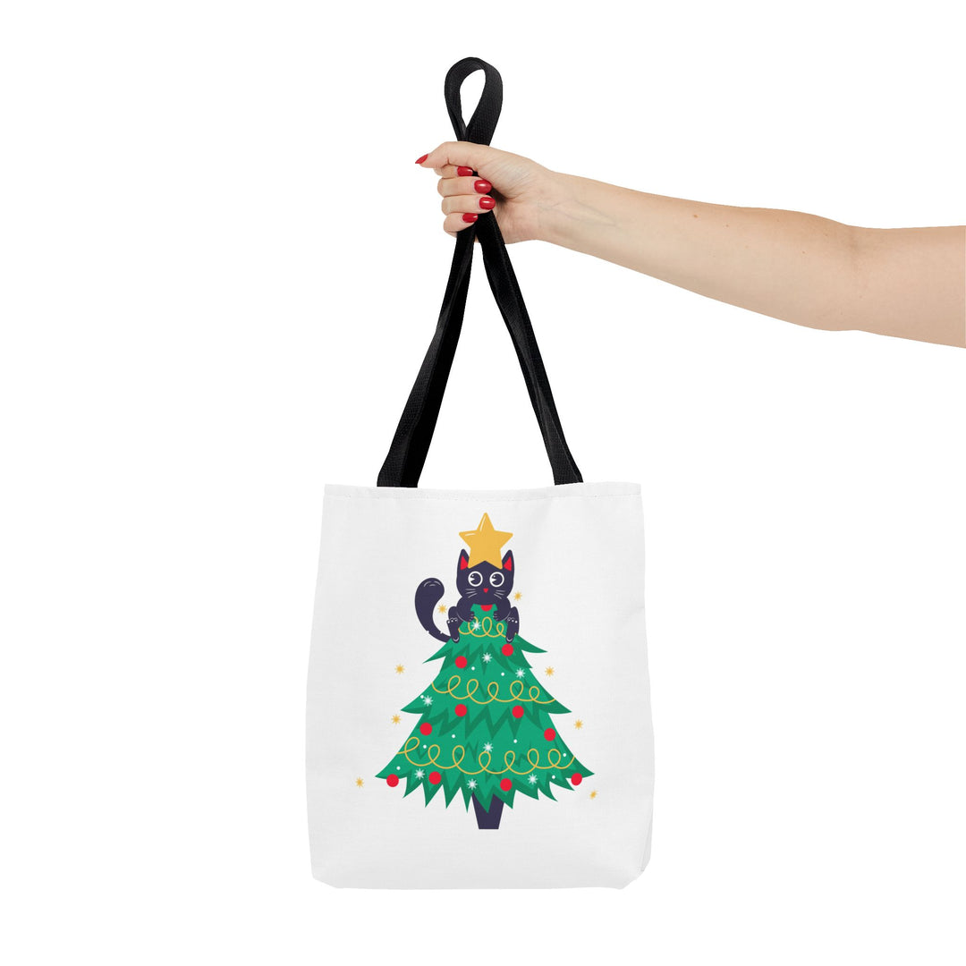 Cat Christmas Tree Tote Bag