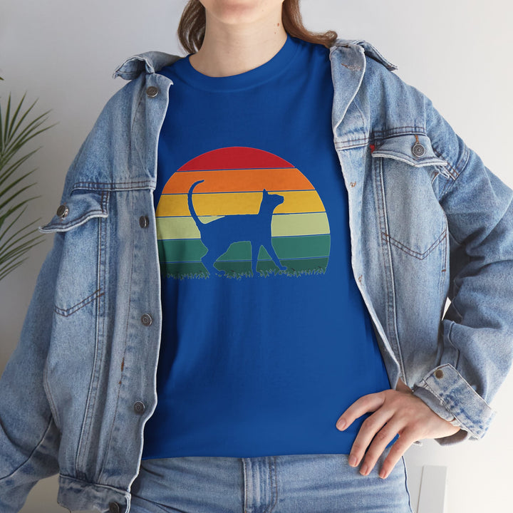 Sunset Cat Cotton Tee