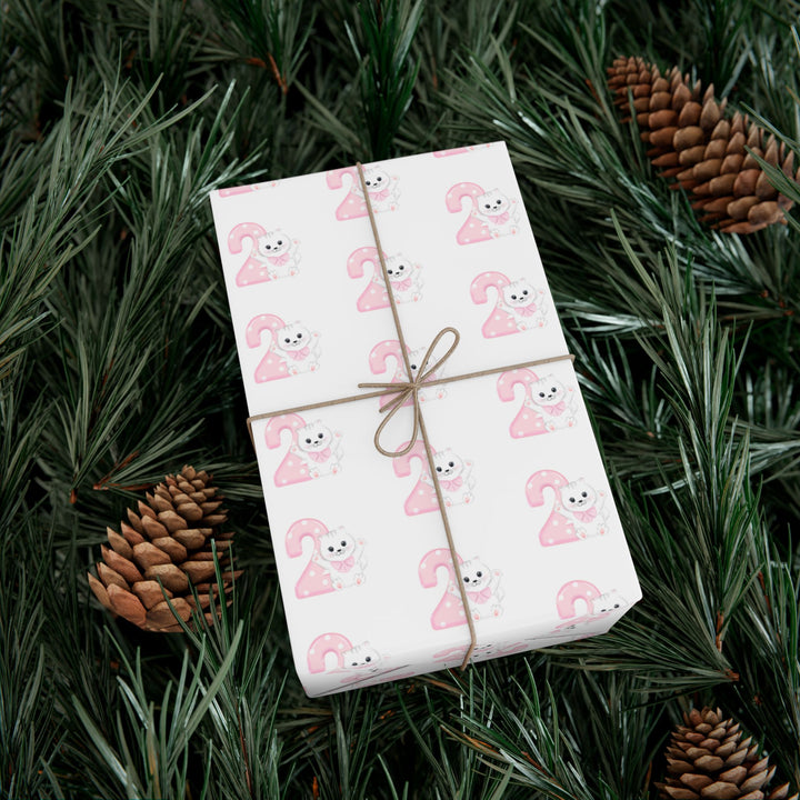Happy 2nd Birthday Cat Gift Wrap