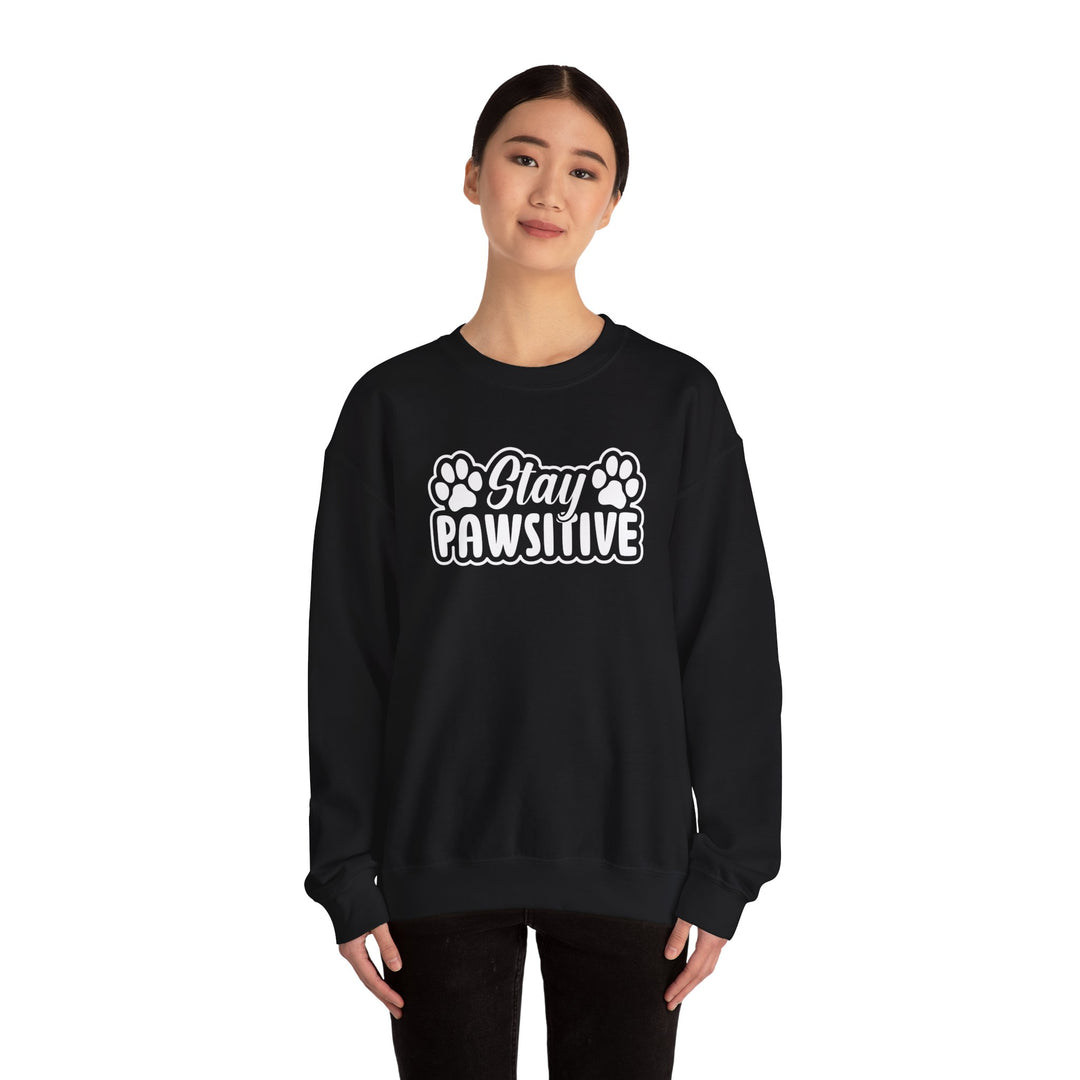 Stay Pawsitive Unisex Crewneck Sweatshirt