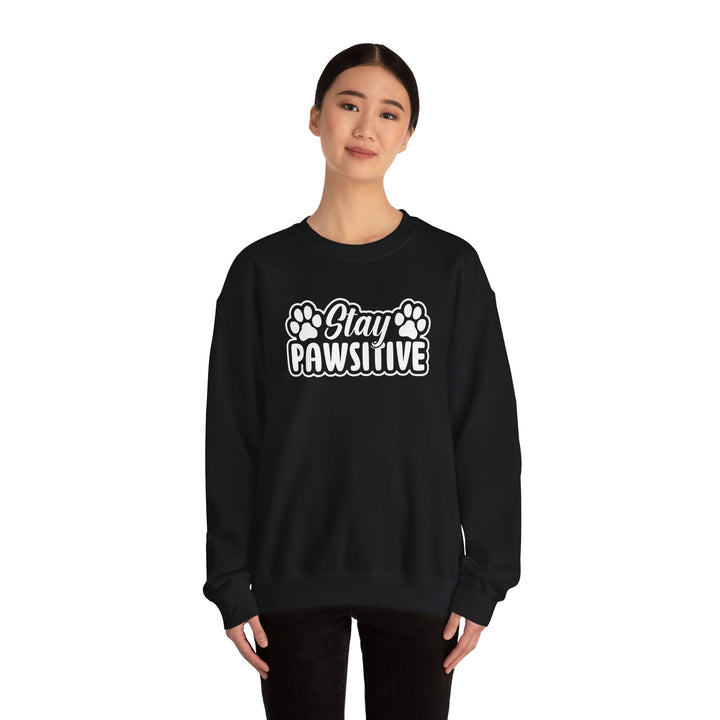 Stay Pawsitive Unisex Crewneck Sweatshirt