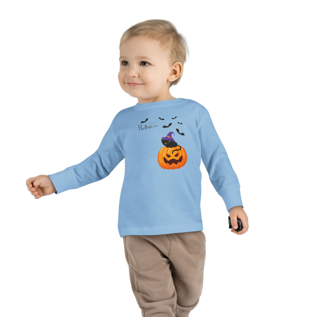 Cat-O-Lantern Toddler Long Sleeve Tee