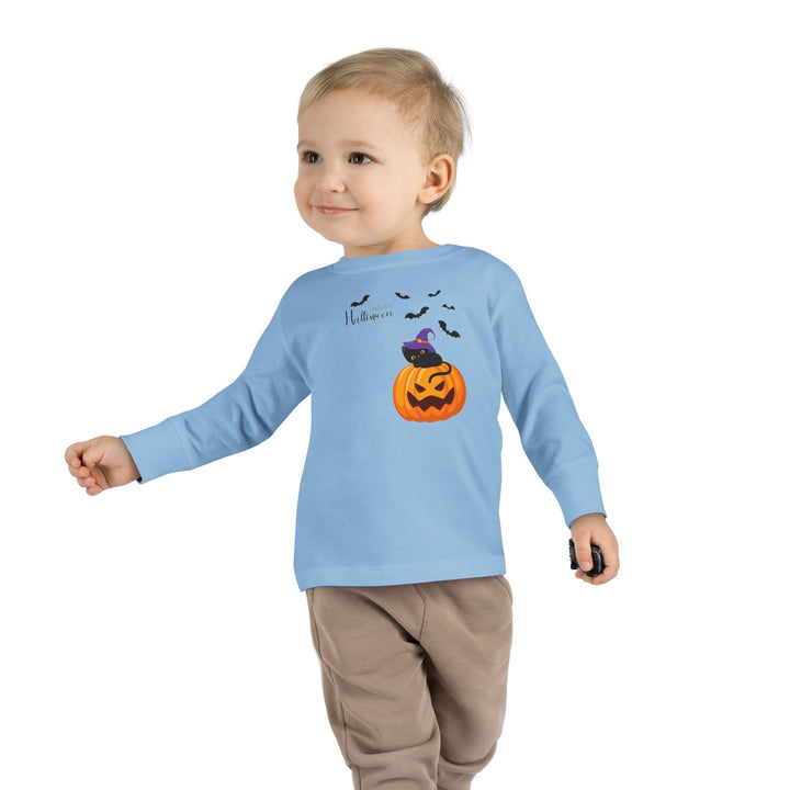 Cat-O-Lantern Toddler Long Sleeve Tee