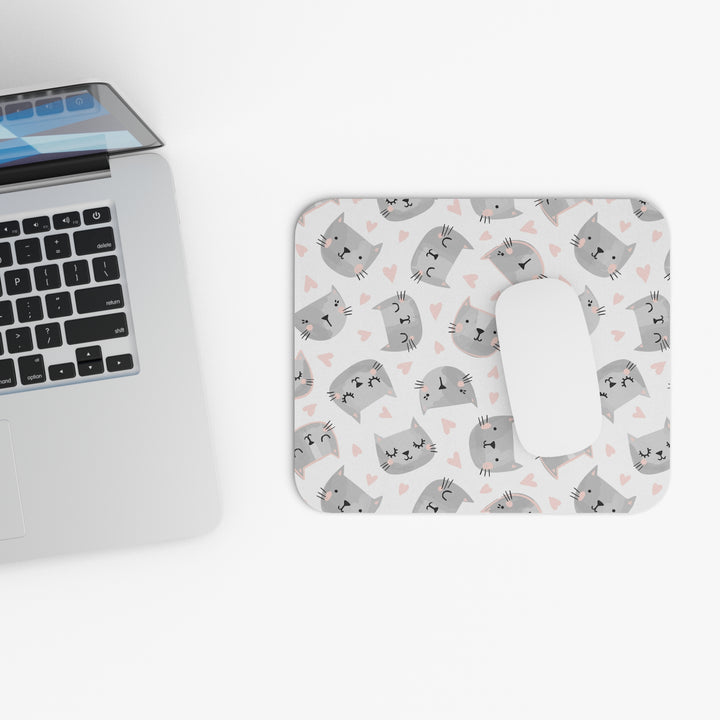 Sweet Gray Kitty Mouse Pad