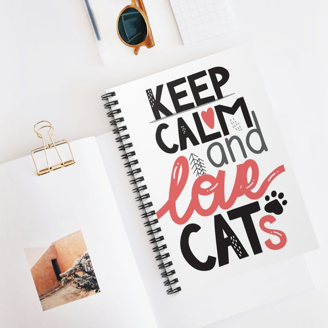 Keep Calm Love Cats Spiral Notebook