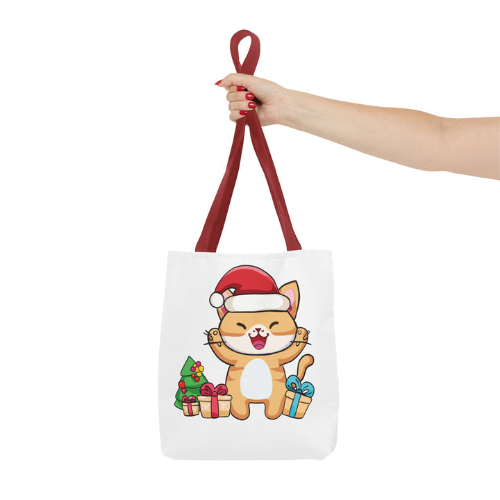 Happy Santa Cat Tote Bag