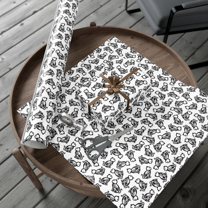 Skeleton Cat Gift Wrap