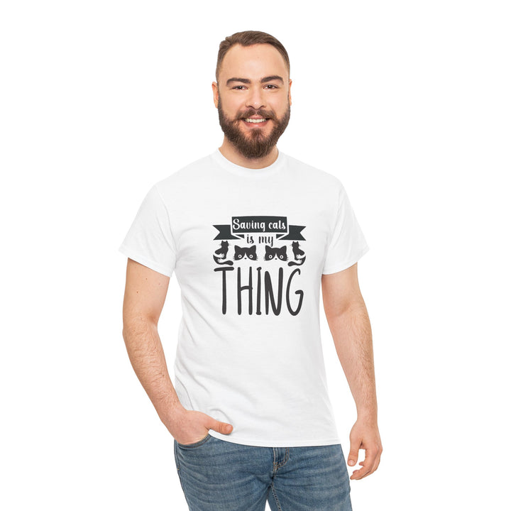 Saving Cats Is My Thing Cotton Tee