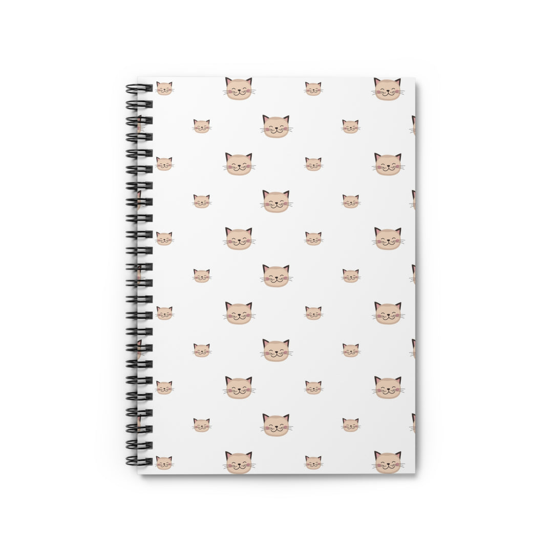 Happy Tabby Cat Spiral Notebook