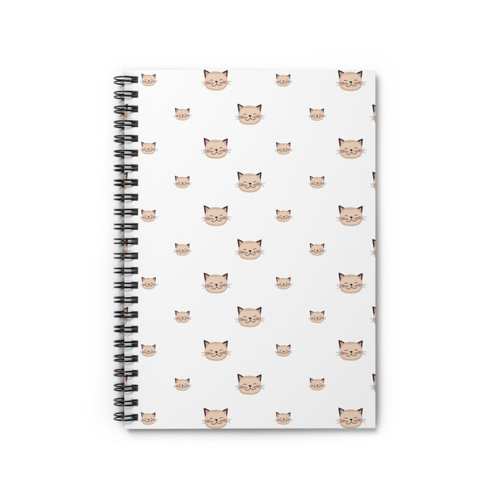 Happy Tabby Cat Spiral Notebook