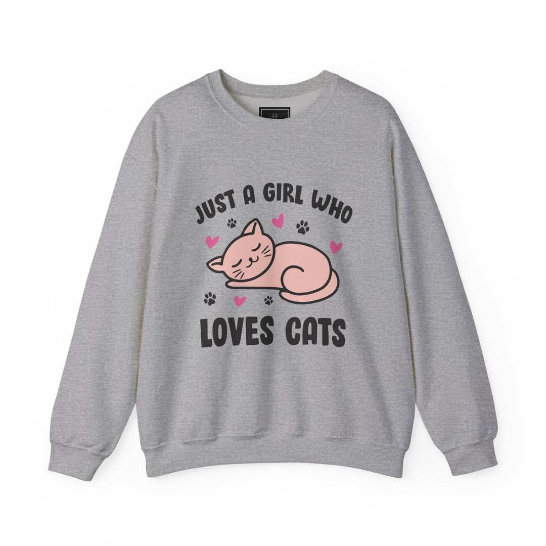 Girl Who Loves Cats Crewneck Sweatshirt