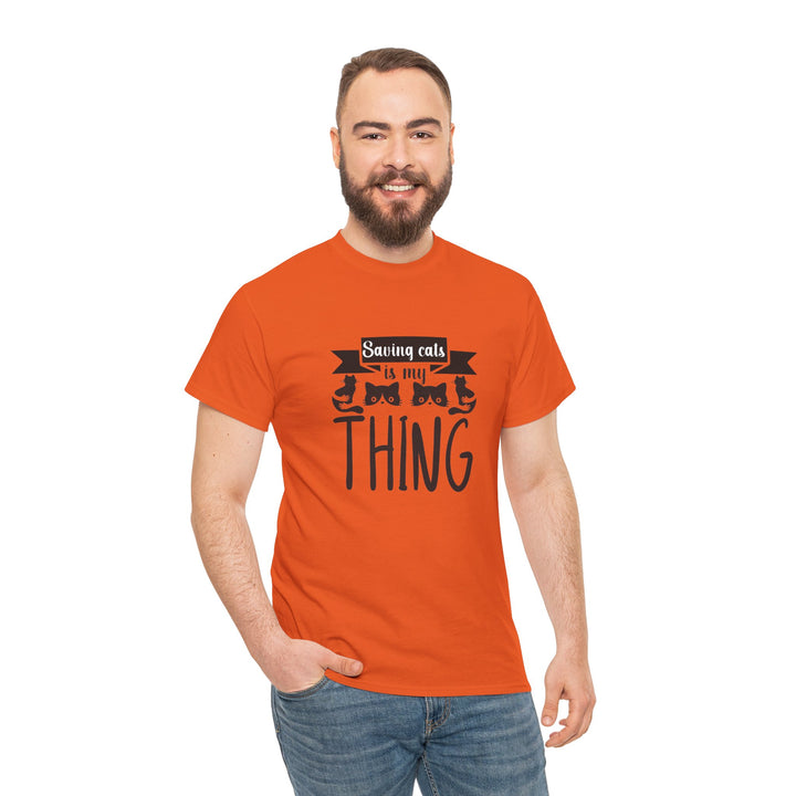 Saving Cats Is My Thing Cotton Tee