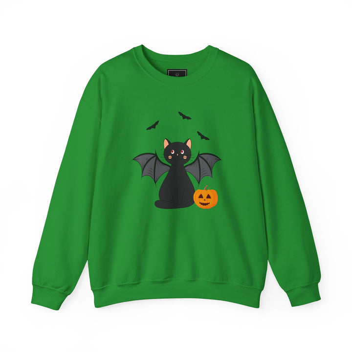 Bat Cat Halloween Crewneck Sweatshirt