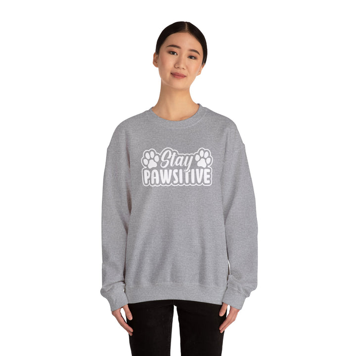 Stay Pawsitive Unisex Crewneck Sweatshirt