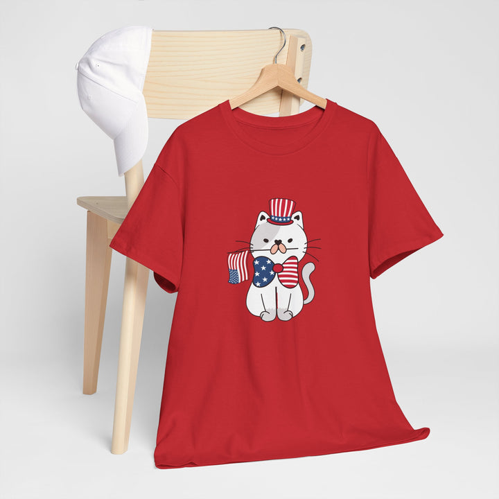 Patriotic Cat Cotton Tee