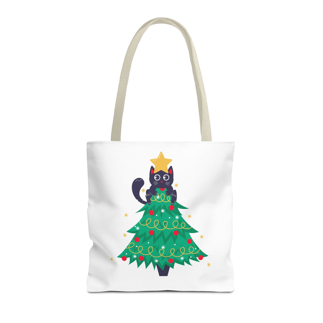 Cat Christmas Tree Tote Bag