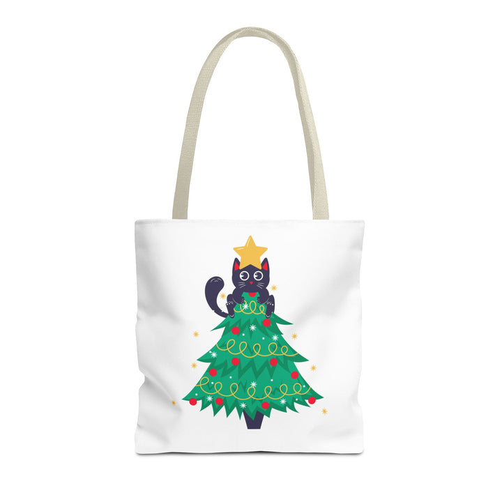 Cat Christmas Tree Tote Bag