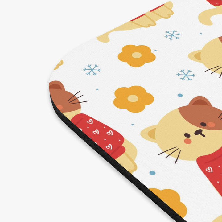 Heart Sweater Cat Mouse Pad