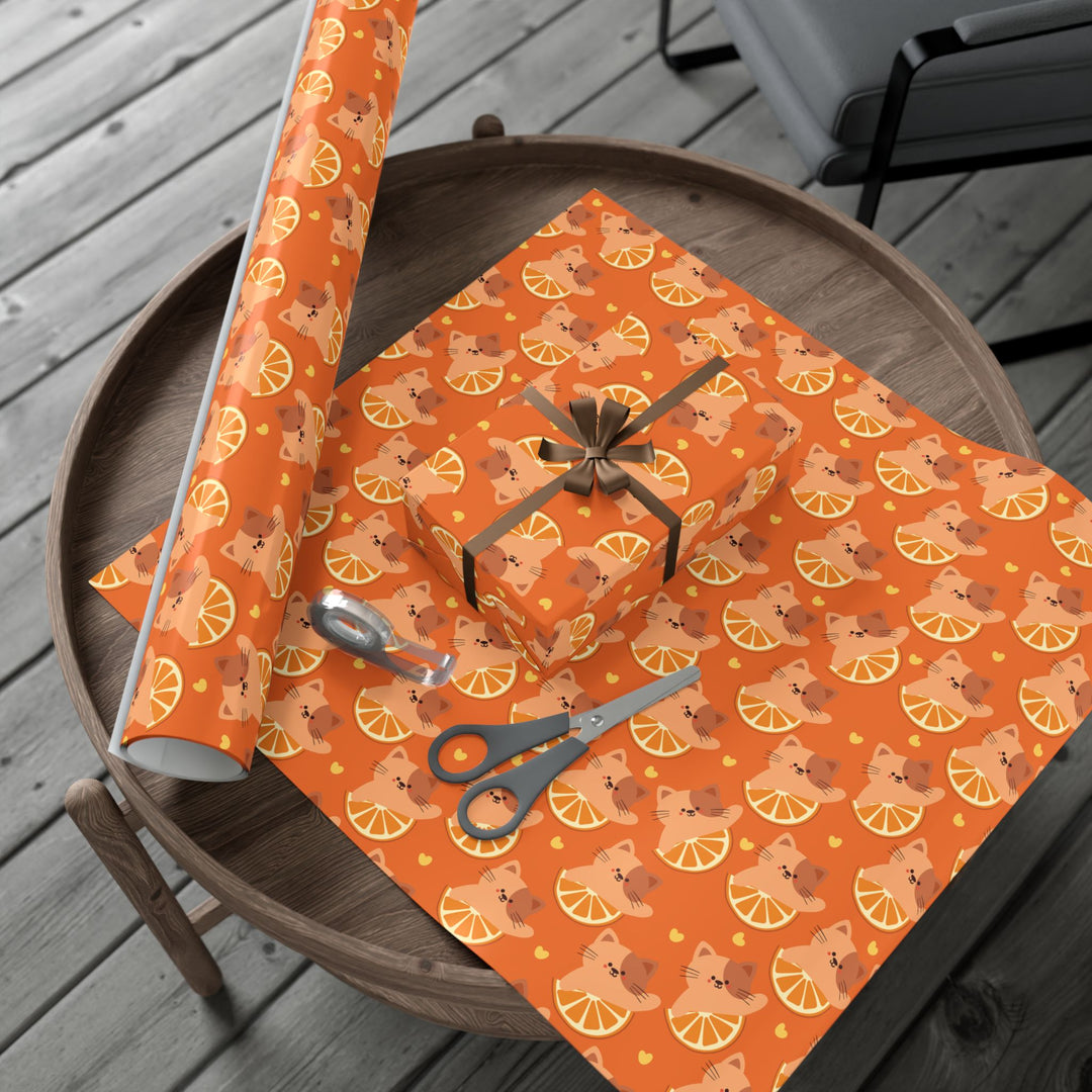 Citrus Cat Gift Wrap
