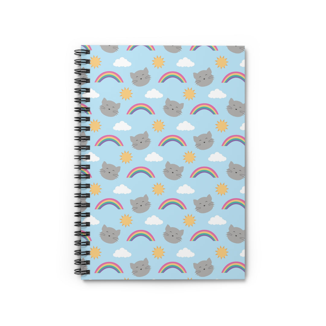 Blue Sky Kitty Spiral Notebook