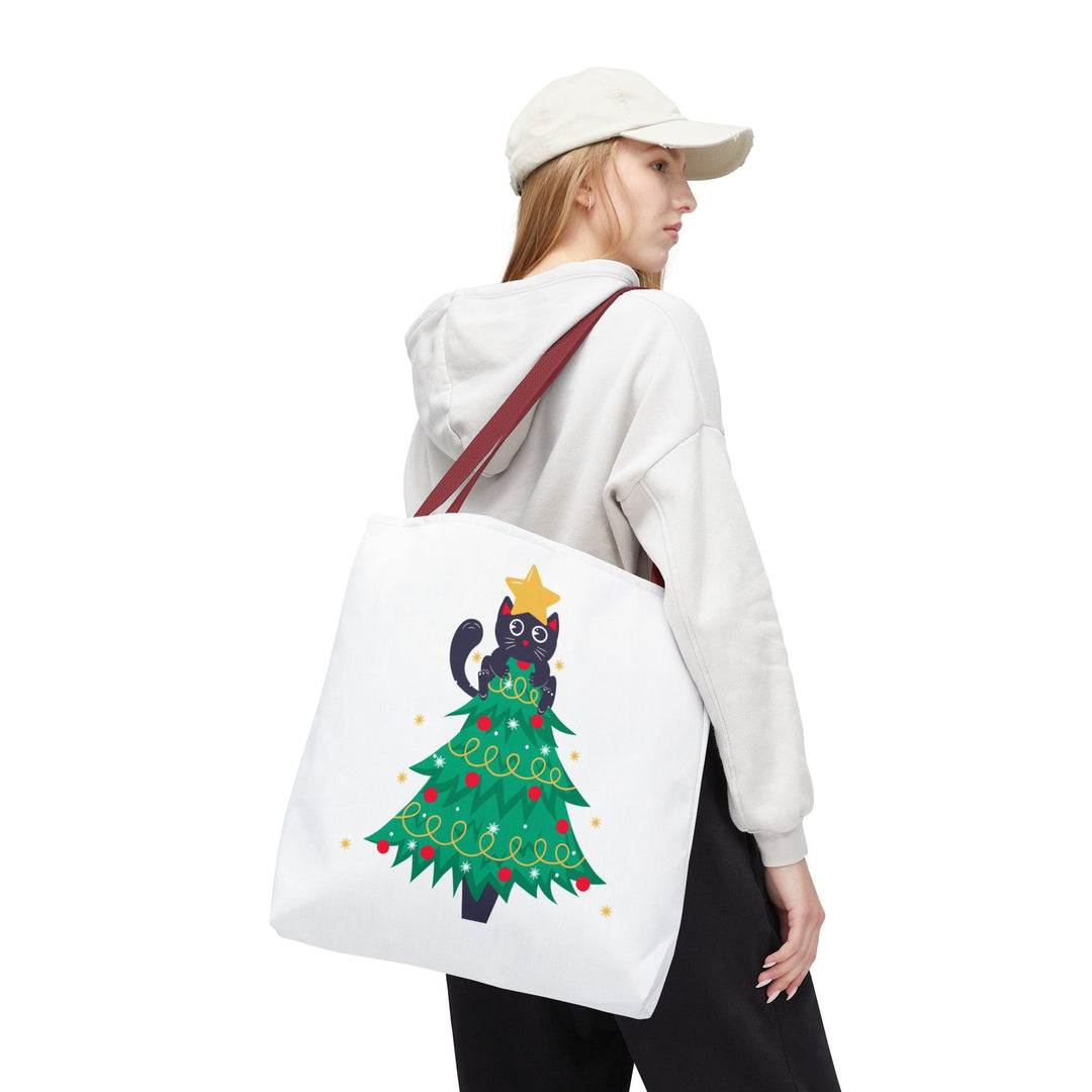 Cat Christmas Tree Tote Bag