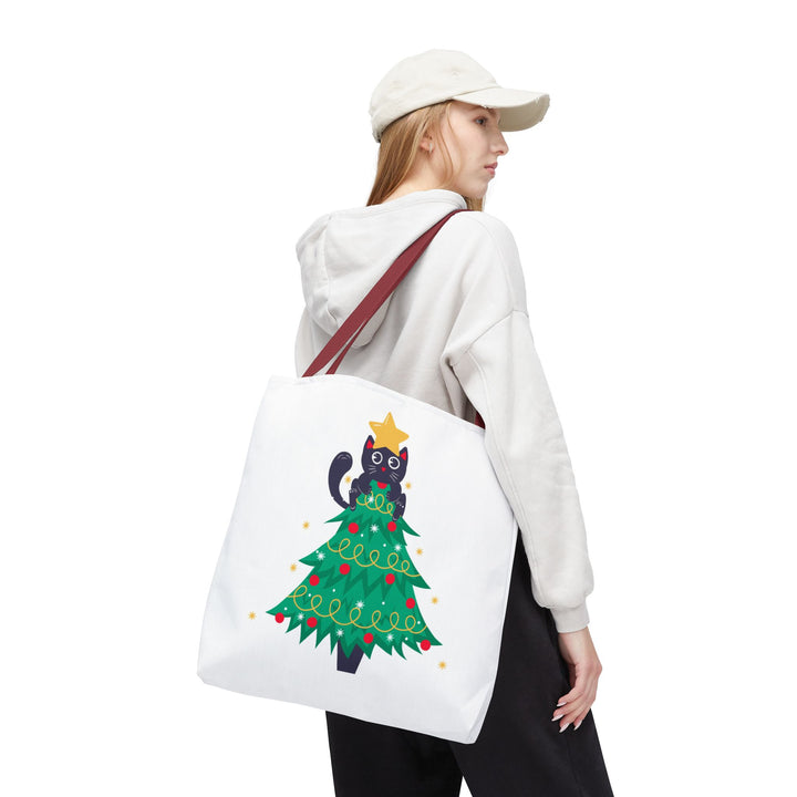 Cat Christmas Tree Tote Bag