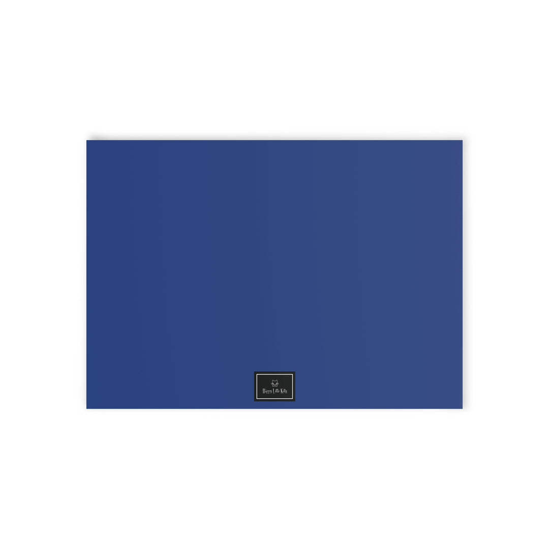Stay Pawsitive Greeting Card- Blue