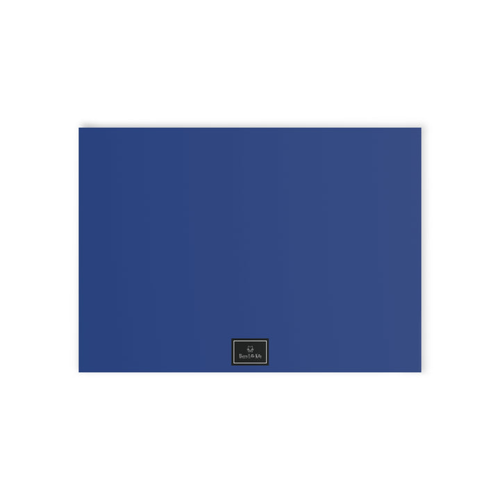 Stay Pawsitive Greeting Card- Blue