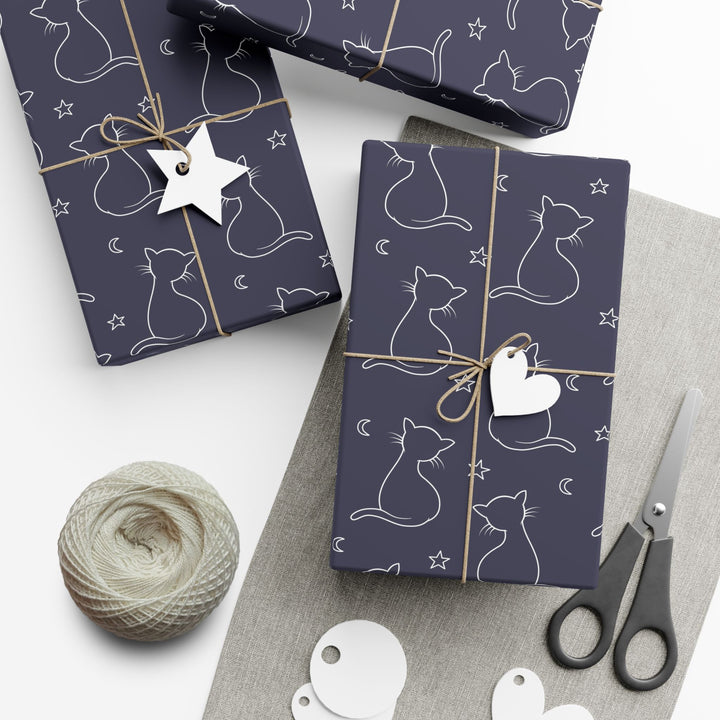 Night Sky Cat Gift Wrap