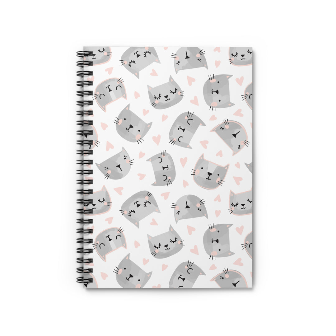 Sweet Gray Kitty Spiral Notebook
