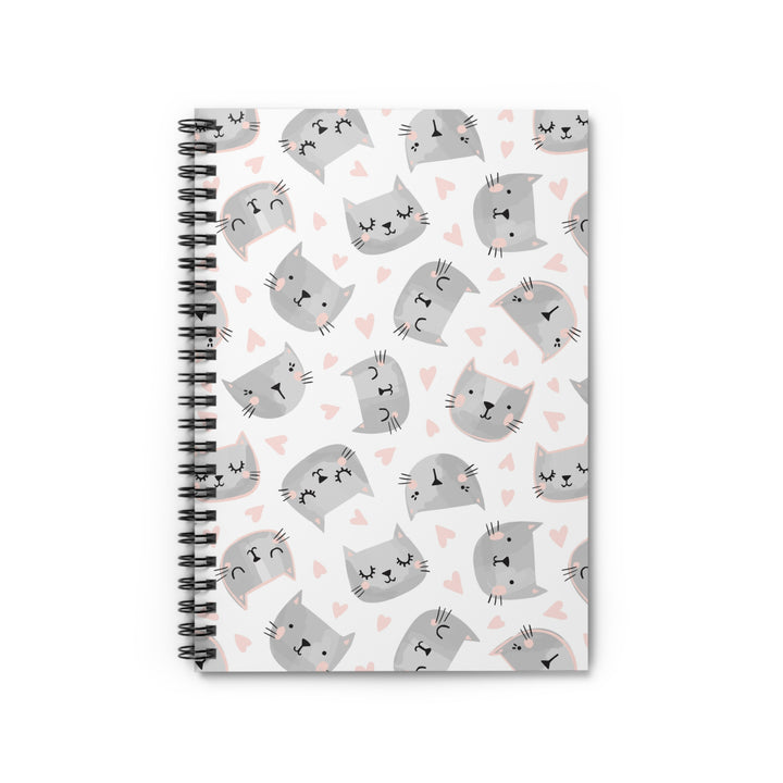 Sweet Gray Kitty Spiral Notebook