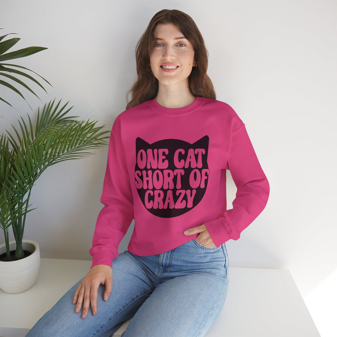 One Cat Short of Crazy Crewneck Sweatshirt