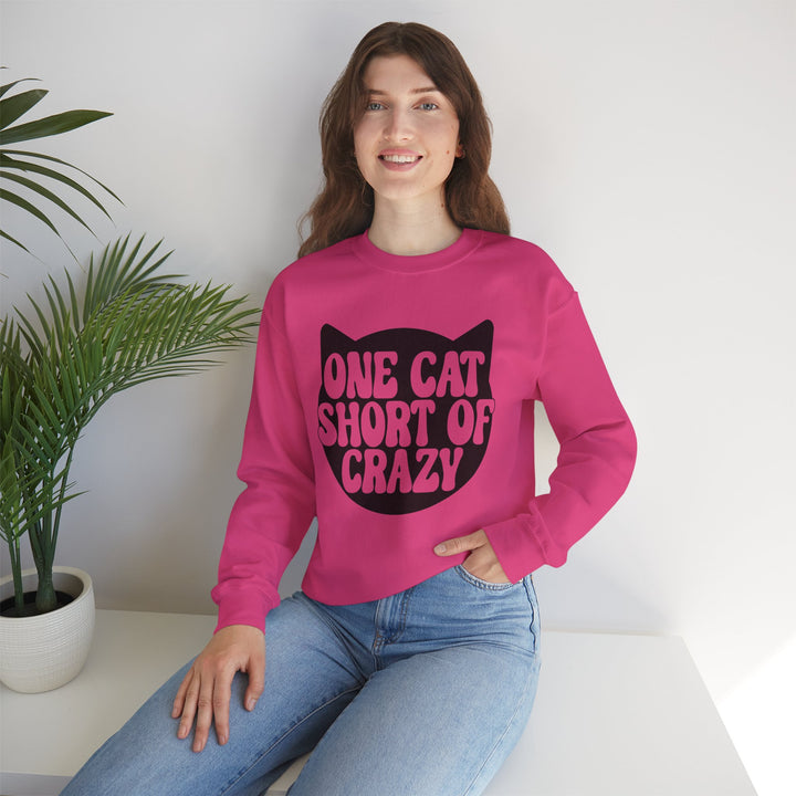 One Cat Short of Crazy Crewneck Sweatshirt