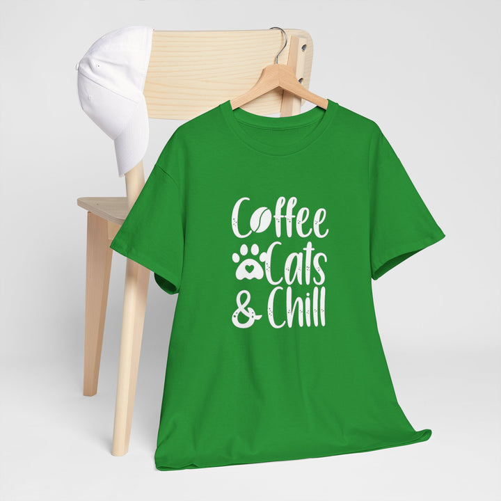 Coffee Cats and Chill Cotton Tee