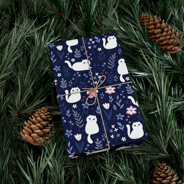 Folk Art Kitty Gift Wrap