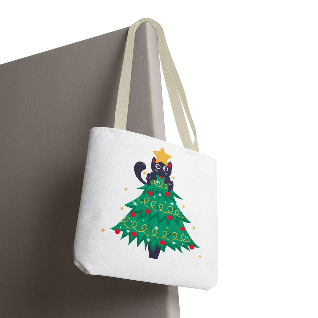 Cat Christmas Tree Tote Bag